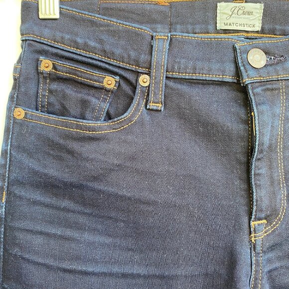 J Crew Womens Matchstick Jeans Size 27 Dark Wash E0079 Cotton Blend Stretch - Picture 11 of 12